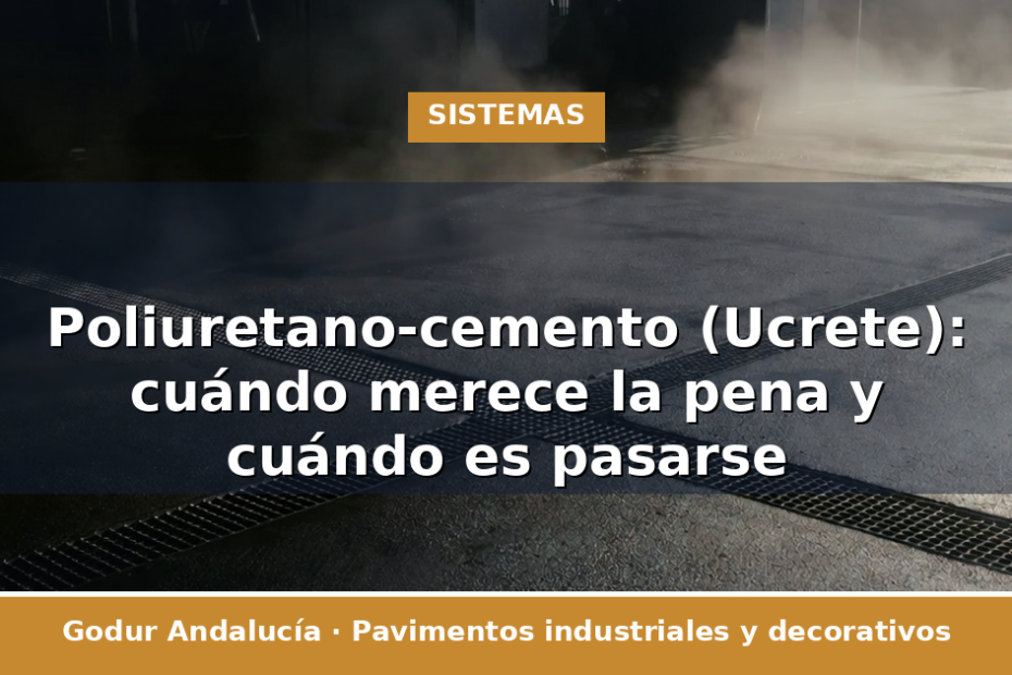 Pavimento de poliuretano-cemento en una zona industrial húmeda
