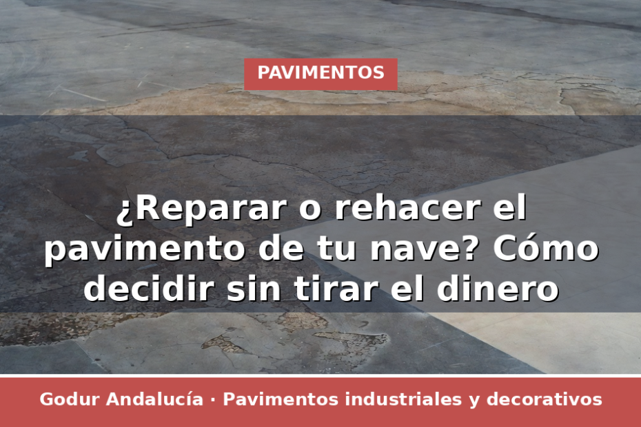 Reparación de pavimentos industriales en una nave de Córdoba
