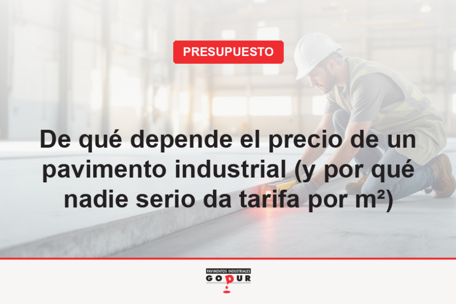 Medición de una solera antes de calcular el precio de un pavimento industrial